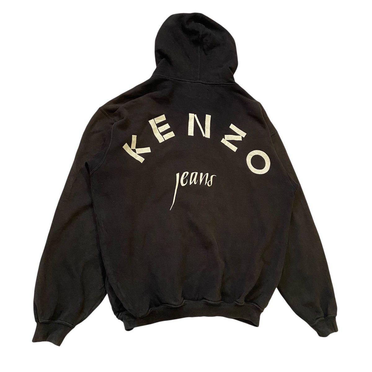 Kenzo Vintage 90s Kenzo Jeans Hoodie Zip Up Big Logo Made In Japan Size US L / EU 52-54 / 3 - 3 Thumbnail