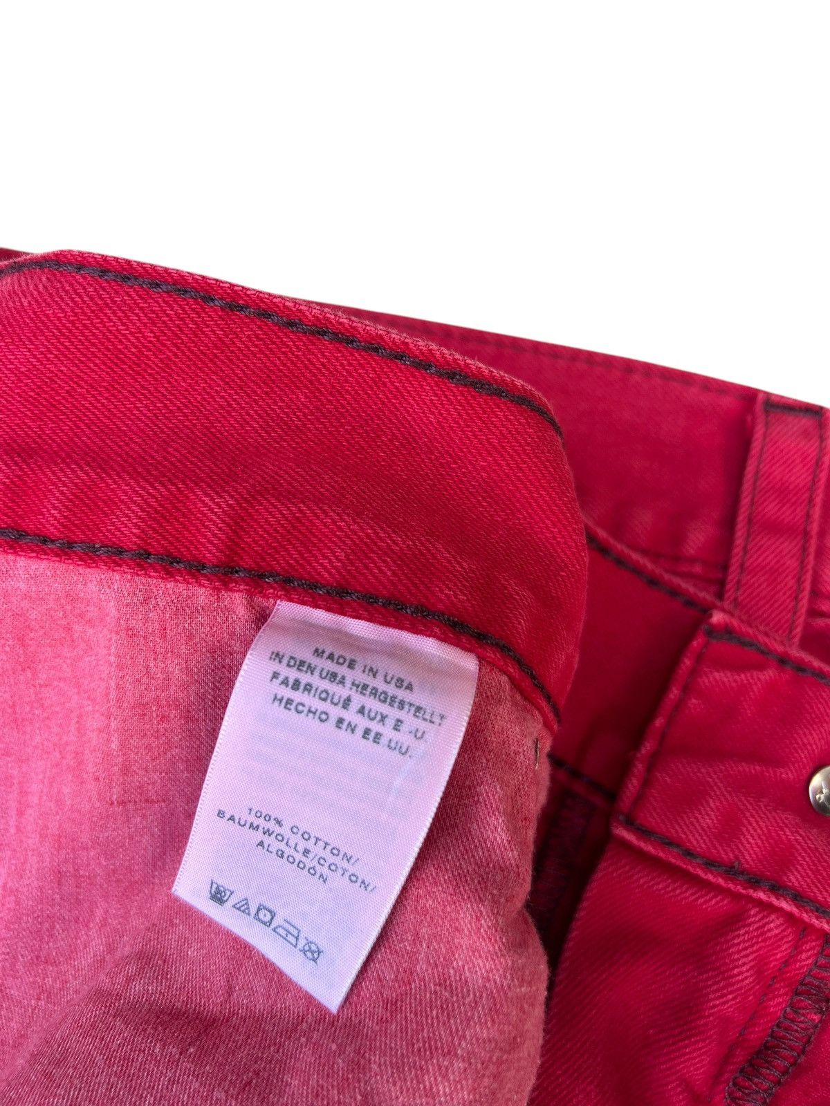 True Religion Vintage True Religion Distressed Red Denim Straight Jeans Size US 42 / EU 58 - 20 Thumbnail