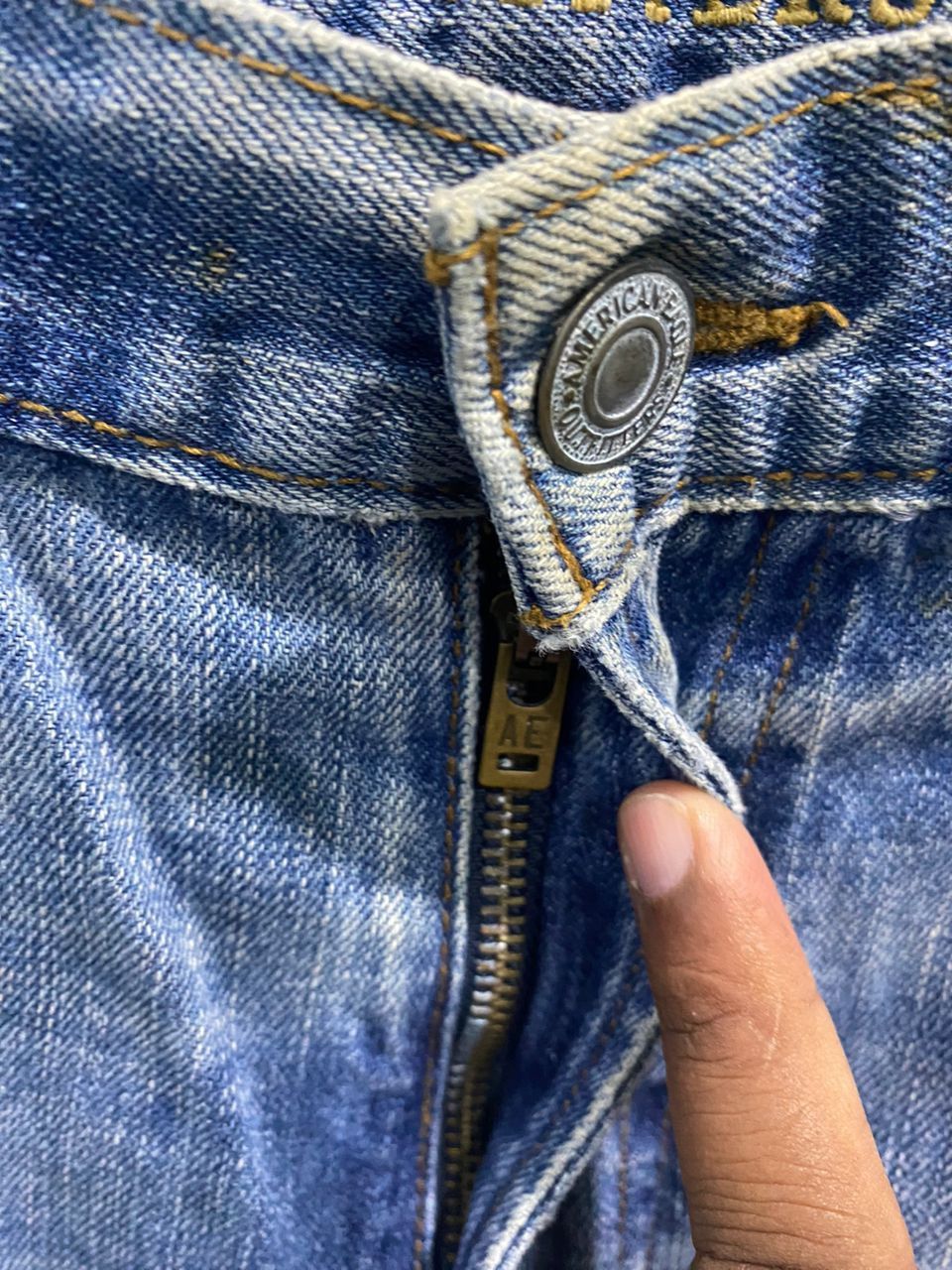 American Eagle Outfitters × Vintage Vintage American Eagle Denim Cropp Pants Size US 33 - 9 Thumbnail