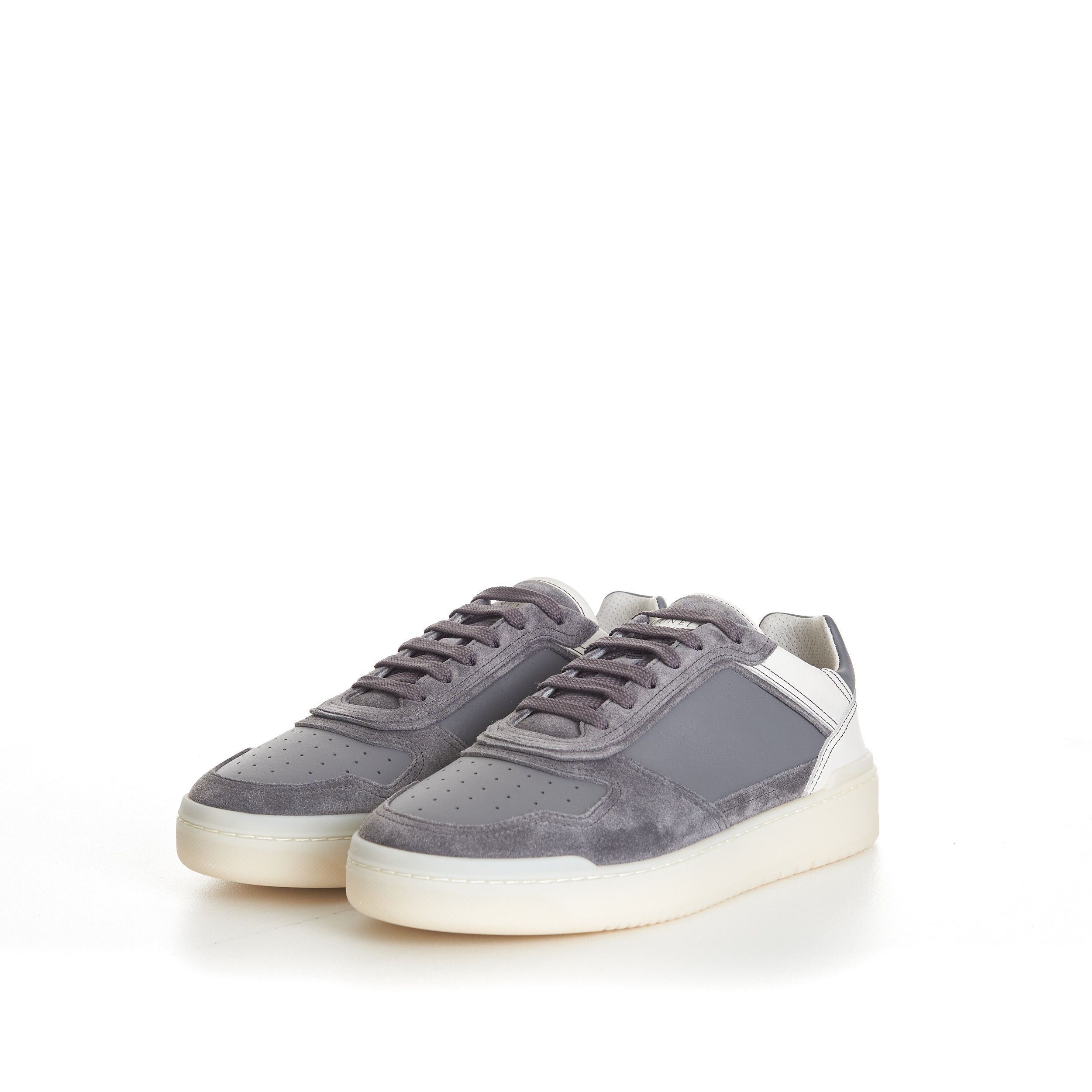 Brunello Cucinelli Semi-Polished Calfskin And Washed Suede Basket Sneakers Size US 6 / EU 39 - 3 Thumbnail