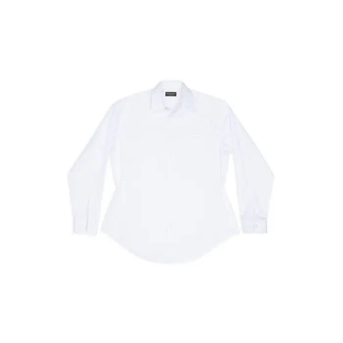 Balenciaga o1bcso1str0326 Hourglass Shirt in White Size L / US 10 / IT 46 - 1 Thumbnail