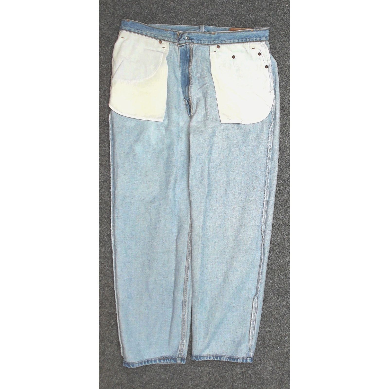 Levi's 2001 Levis 550 Light Wash Thrashed Baggy Jeans 38x30 Size US 38 / EU 54 - 5 Thumbnail