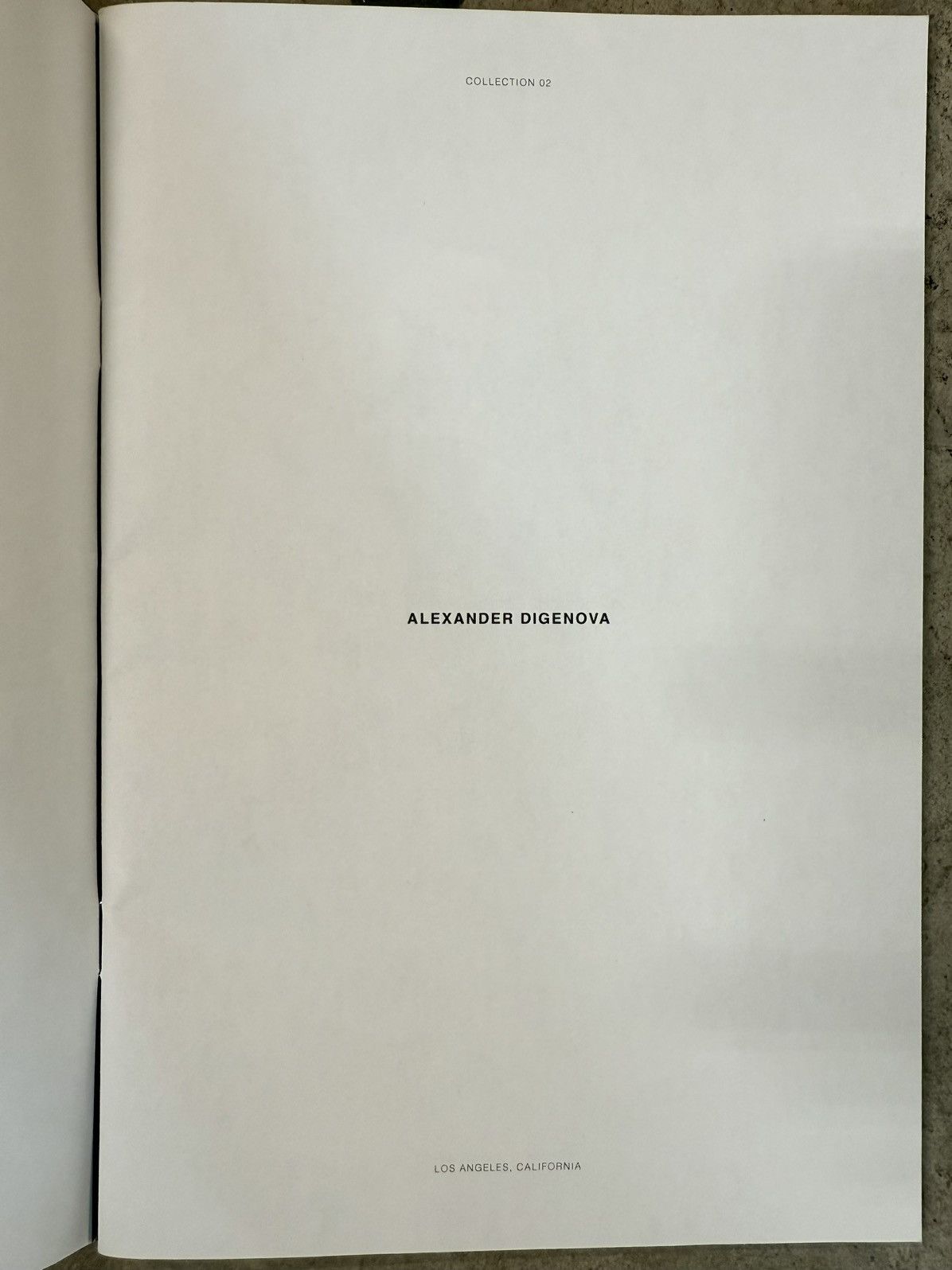 ALEXANDER DIGENOVA Alexander Digenova Collection 02 Look Book Zine Size ONE SIZE - 3 Thumbnail