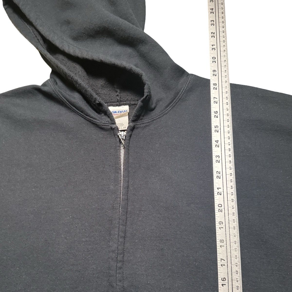 Gildan Vintage Y2K Gildan Faded Black Full Zip Hoodie Jacket XL Size US XL / EU 56 / 4 - 5 Thumbnail