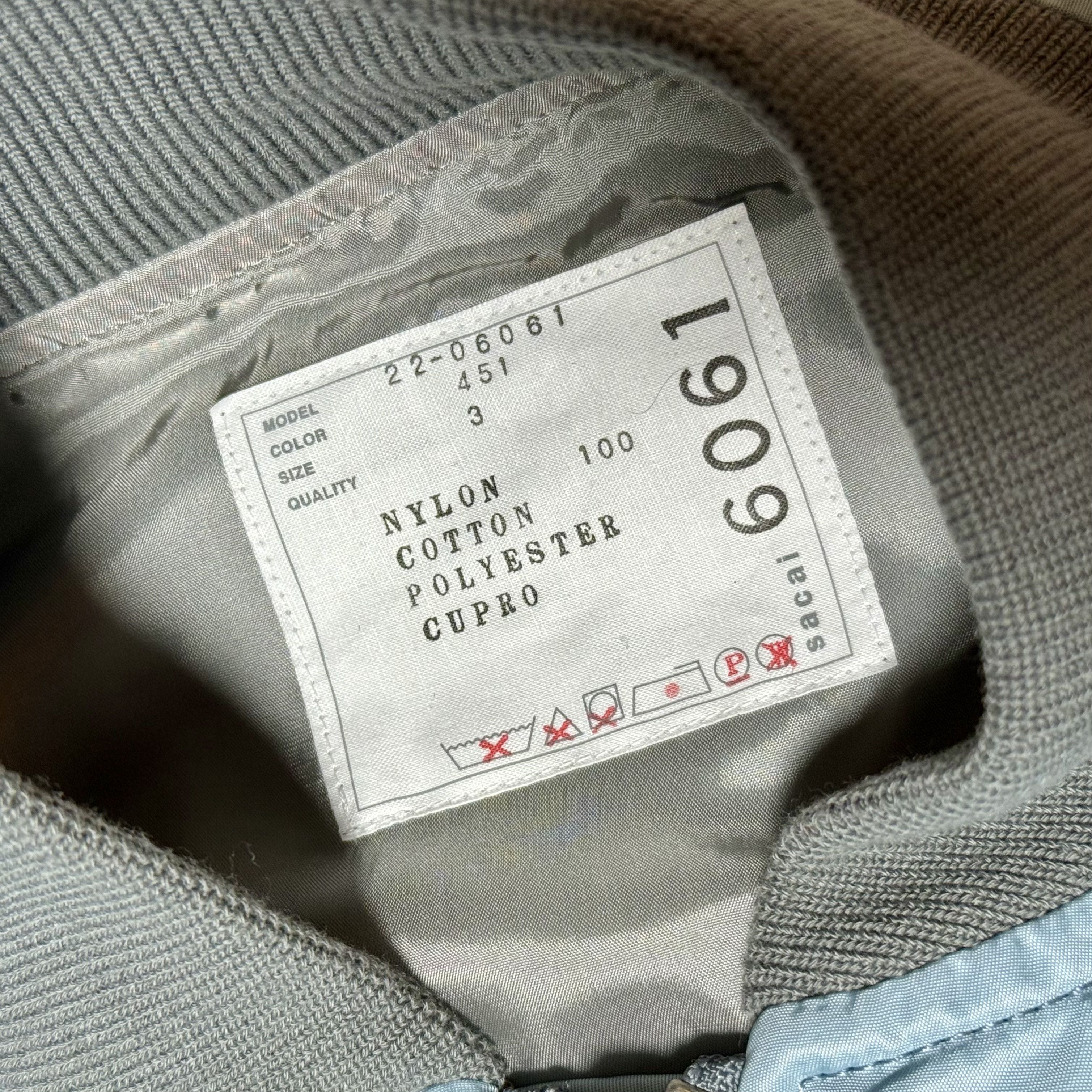 Sacai Sacai Light Blue Nylon Cropped Bomber Size M / US 6-8 / IT 42-44 - 3 Thumbnail