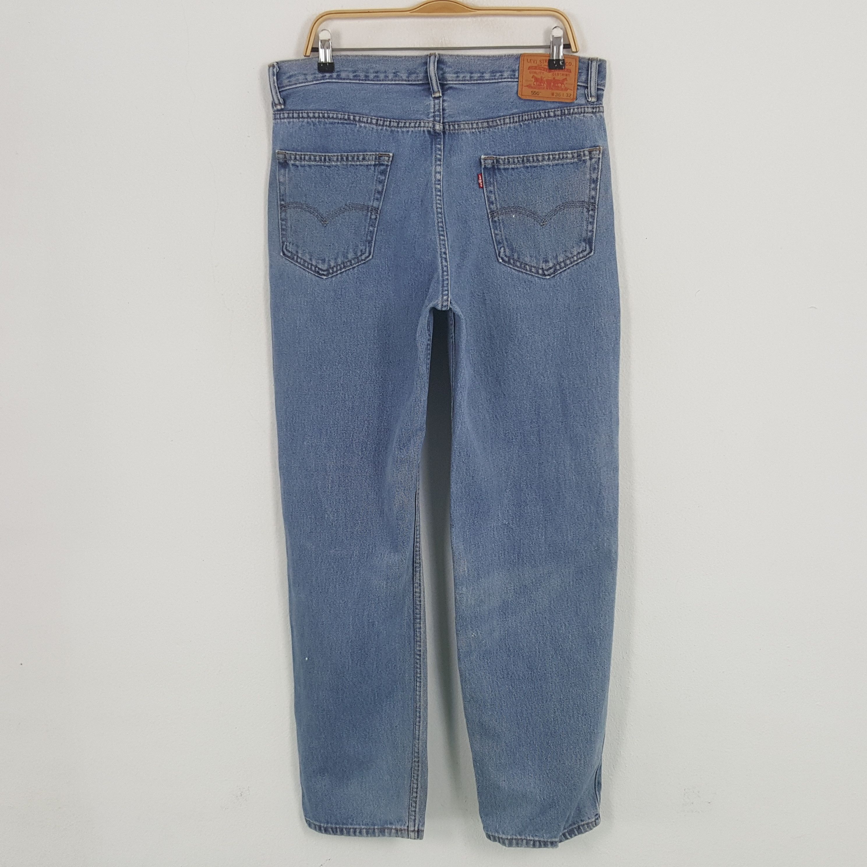 Levi's × Vintage Vintage Levi's 550 Distressed Style Denim Jeans Size US 35 - 4 Thumbnail