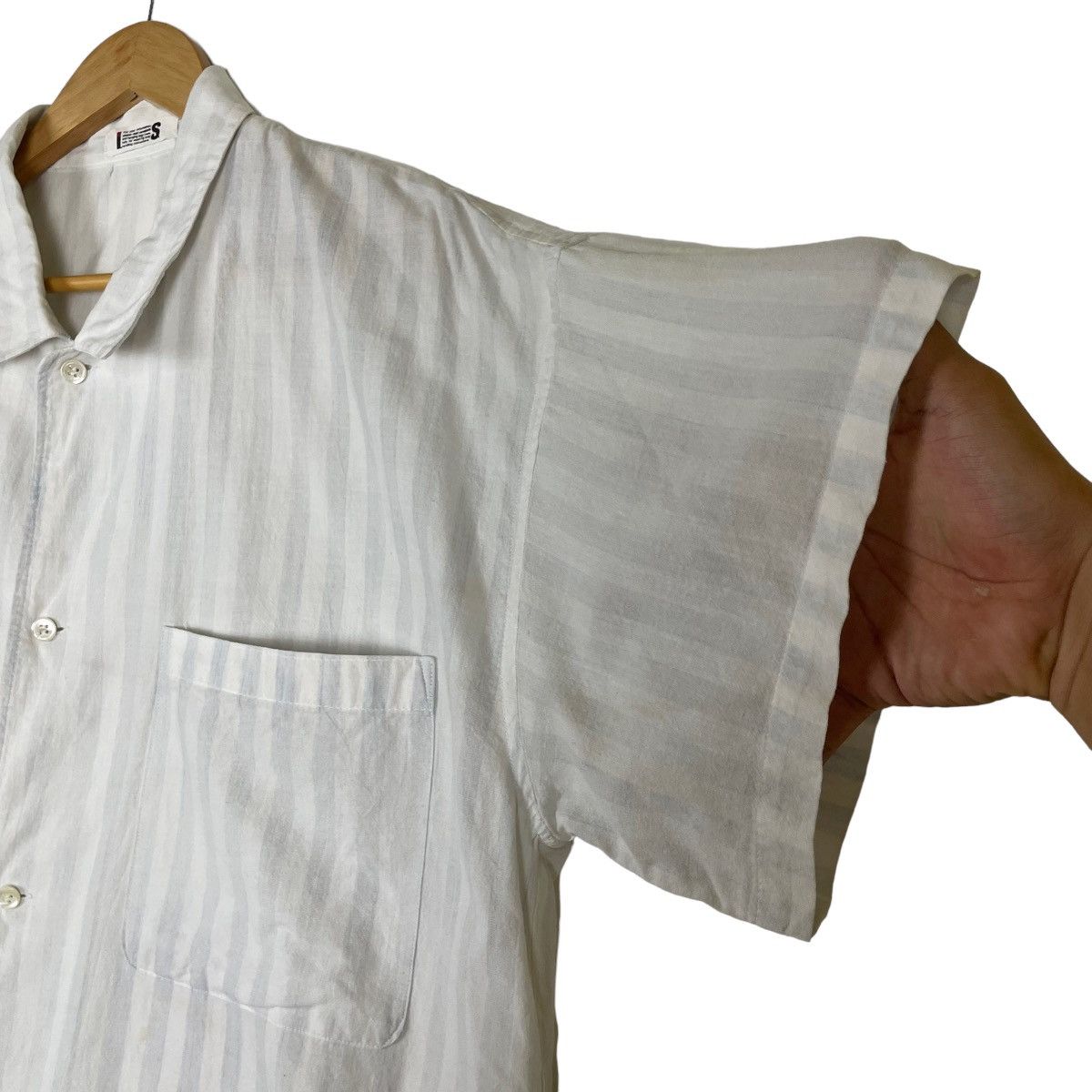 Issey Miyake VTG90 IS Issey Miyake Stripes Button Up Shirt Size US L / EU 52-54 / 3 - 7 Thumbnail