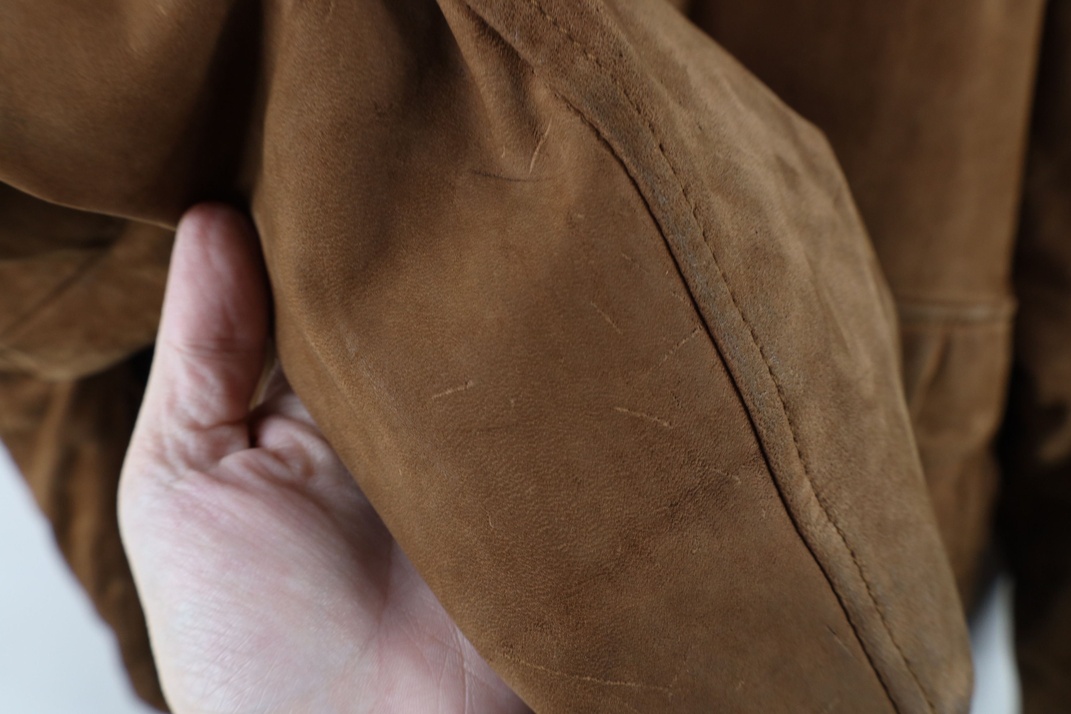 Vintage Vintage 90s Streetwear Suede Leather Flight Bomber Jacket Size US L / EU 52-54 / 3 - 8 Thumbnail
