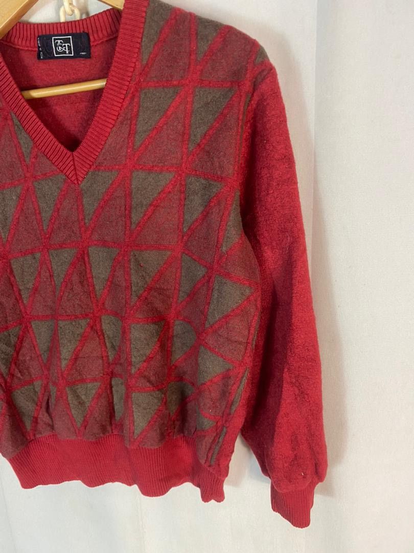 Japanese Brand × Vintage Vintage Tt wool vneck sweatshirt Size US S / EU 44-46 / 1 - 2 Thumbnail