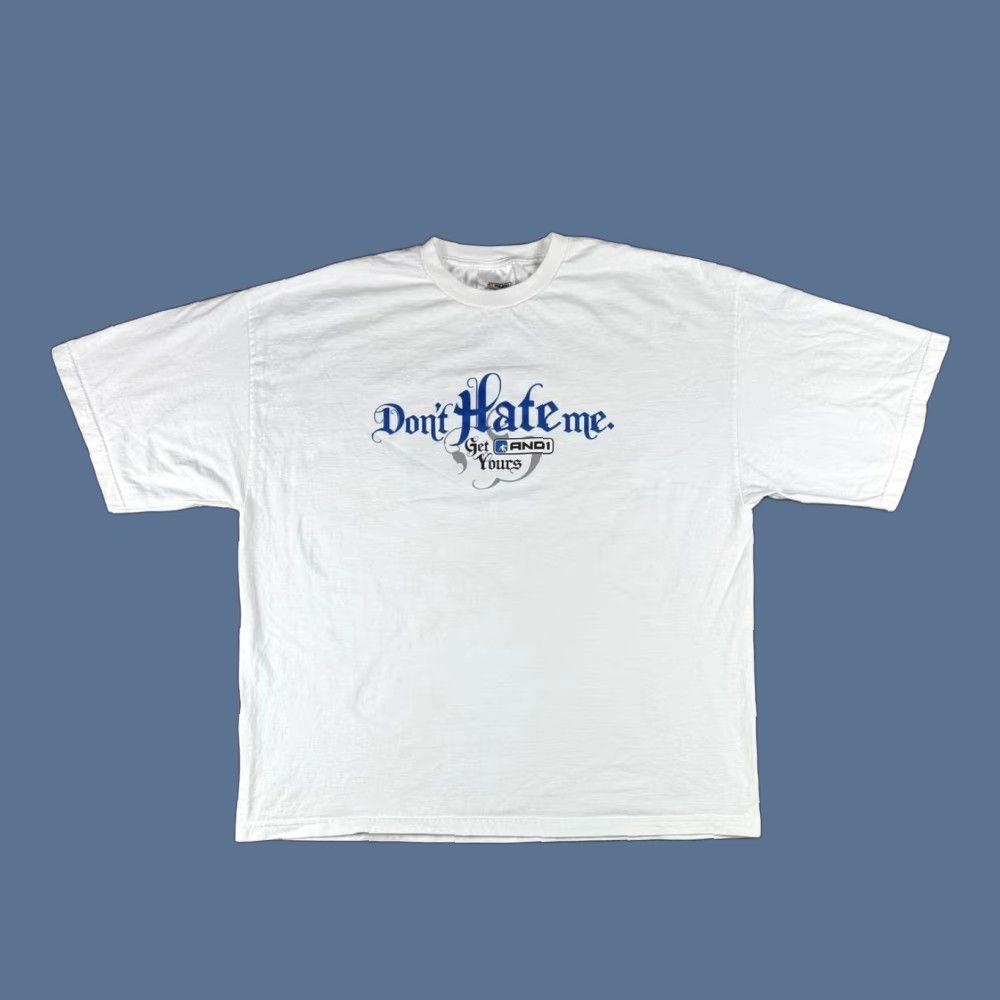 Vintage VINTAGE AND1 T-Shirt 2XL White Men Crew Neck Short Sleeve Hip Hop Dont Hate Me Because You Aint Me Tee Size US XXL / EU 58 / 5 - 1 Thumbnail