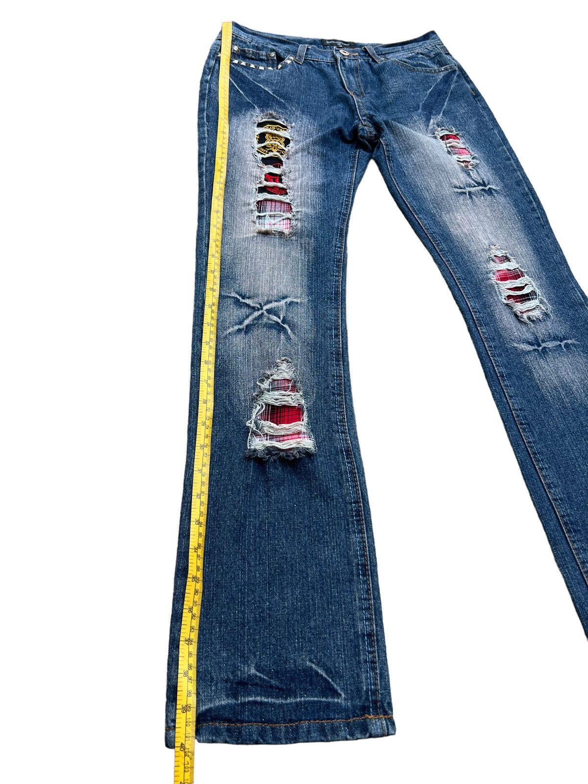 In The Attic In The Attic Distressed Patchwork Straight Denim Jeans 30x31 Size US 30 / EU 46 - 9 Thumbnail