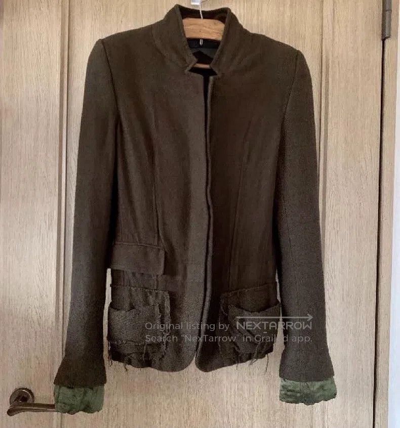 Haider Ackermann Haider Ackermann Distressed Dark Style Jacket Size XXS / US 00 / IT 34 - 2 Thumbnail