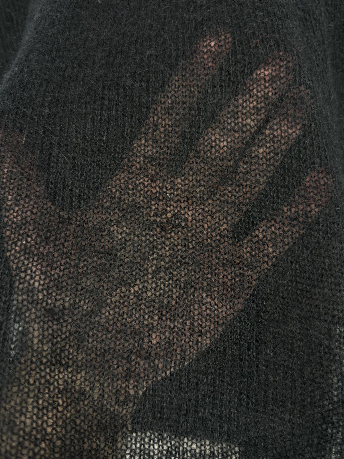 Vintage Y2K Vintage New Scene Black Mohair Blend Mesh Knit Sweater Size M / US 6-8 / IT 42-44 - 9 Thumbnail