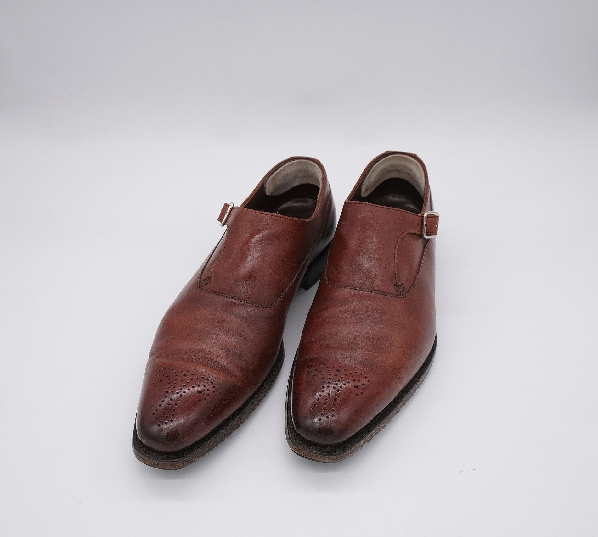 Crockett & Jones Crockett & Jones, red-brown monk shoes, size 8UK, Hand Grade Size US 9 / EU 42 - 1 Thumbnail