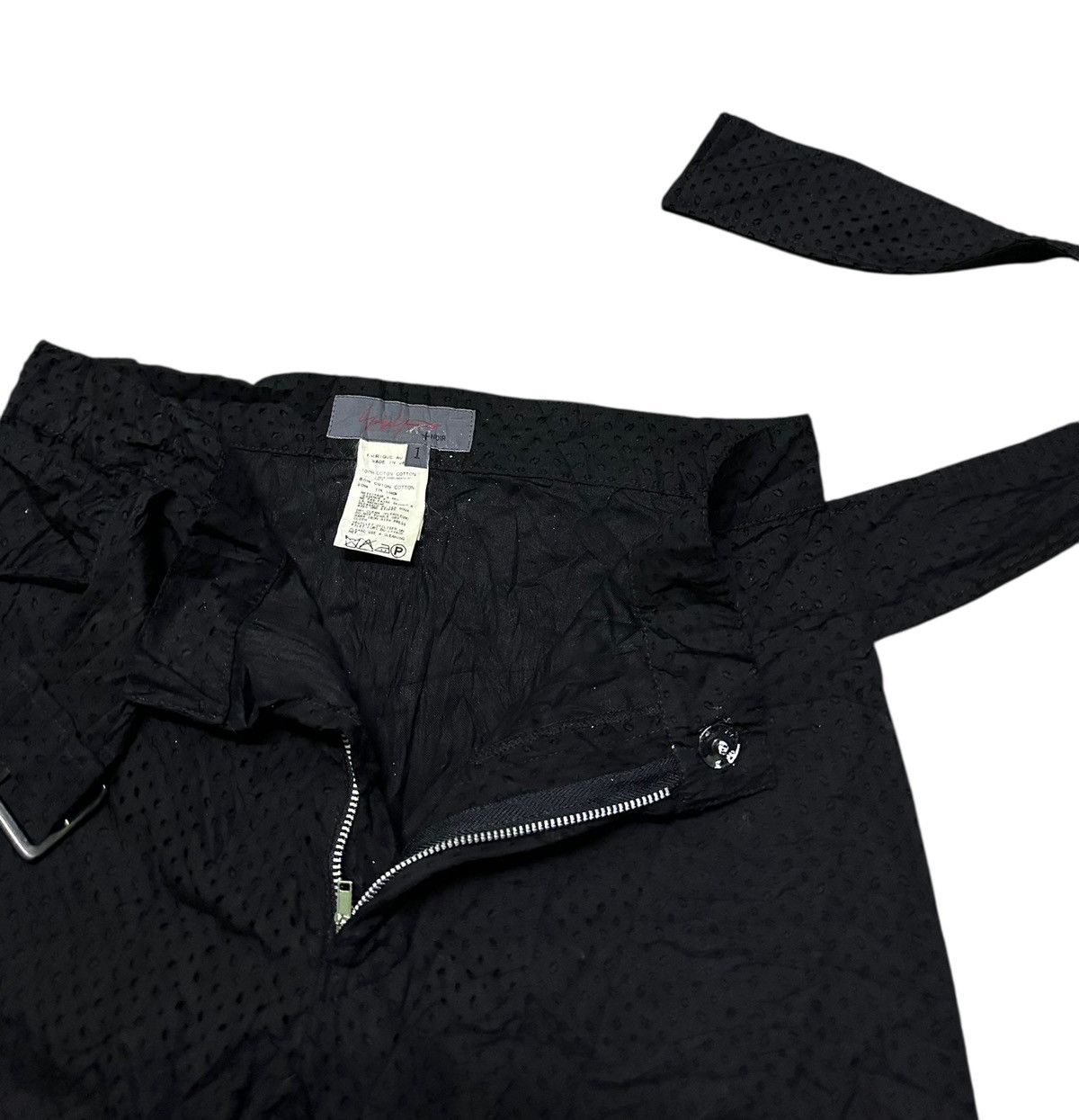Yohji Yamamoto Yohji Yamamoto + noir signature hole-type pants size 28 Size 28" / US 6 / IT 42 - 3 Thumbnail