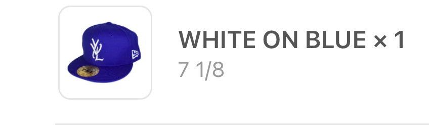 7 1/8 PLAYBOI CARTI YVL FITTED WHITE ON BLUE HAT ❤️✓ OPIUM