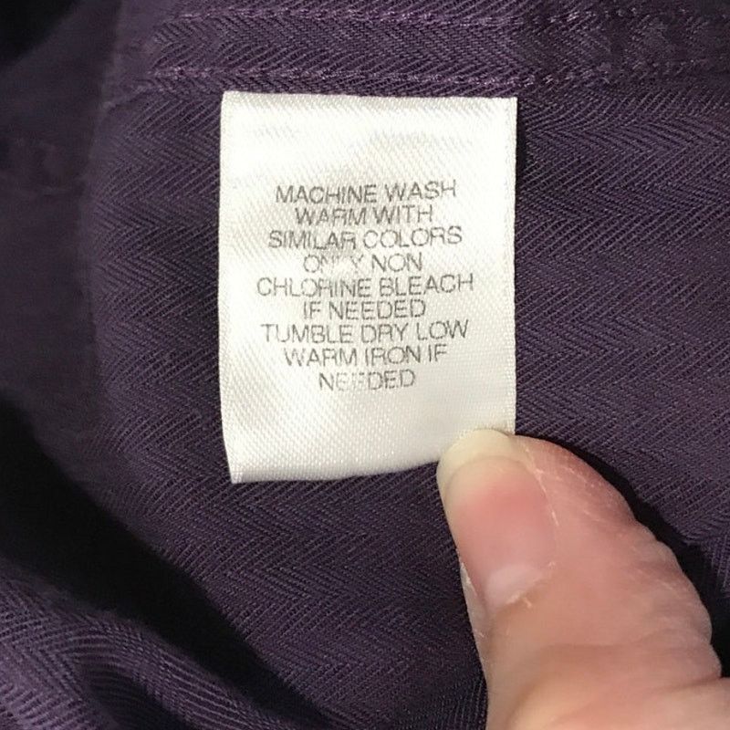 Roundtree & Yorke Roundtree & Yorke Purple Collared Long Sleeve Mens Shirt XL Size US XL / EU 56 / 4 - 5 Thumbnail