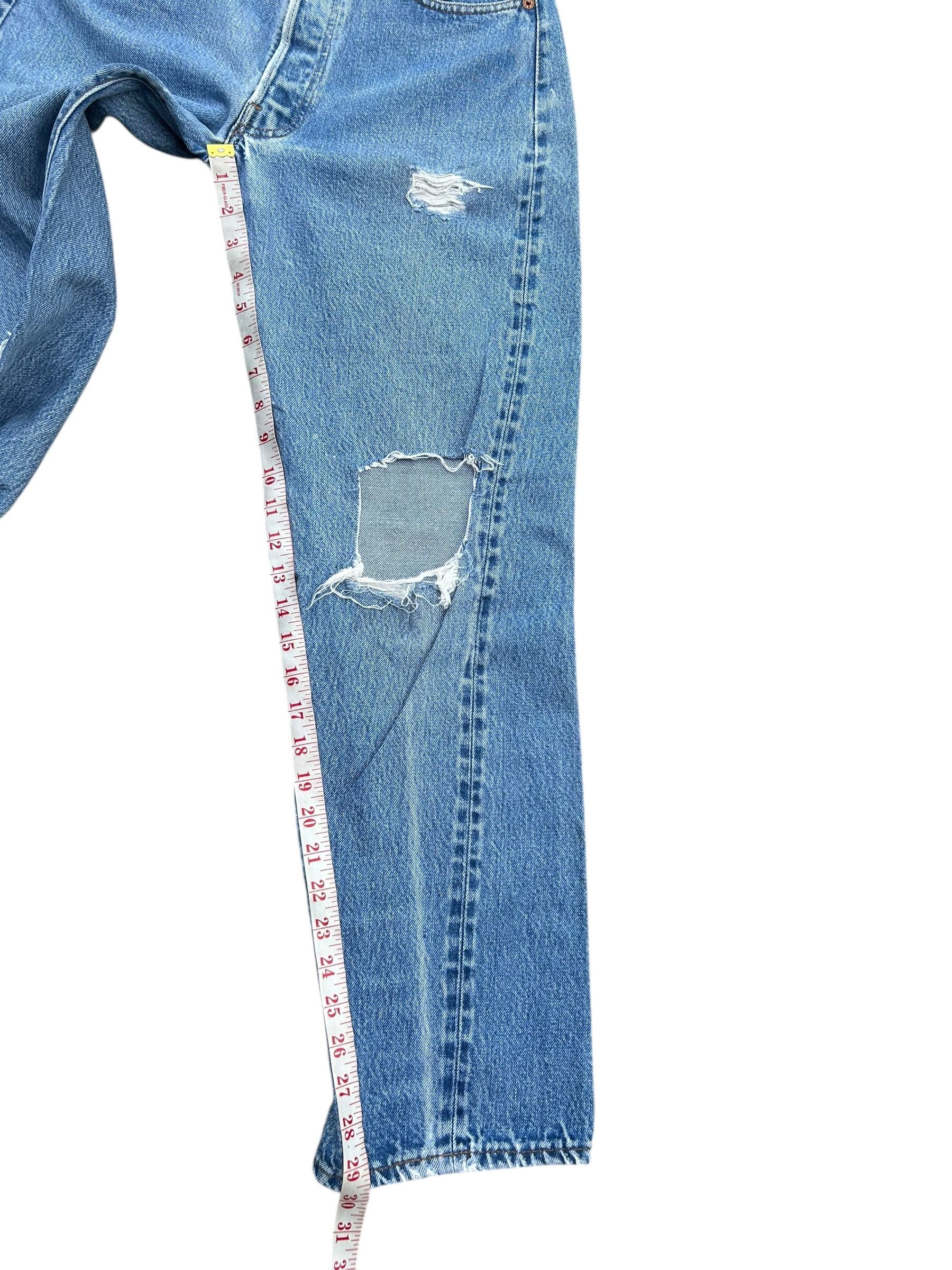 Levi's × Vintage Vintage Levis 501 Rindem Selvedge Distressed Denim Jeans Size US 29 - 19 Thumbnail