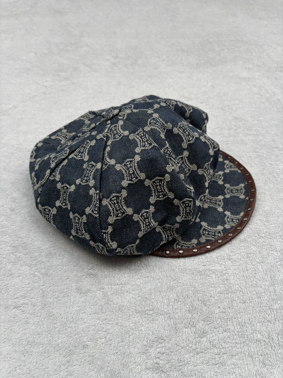 Celine Archive Celine Monogram Macadam Newsboy Cap Size ONE SIZE - 6 Thumbnail