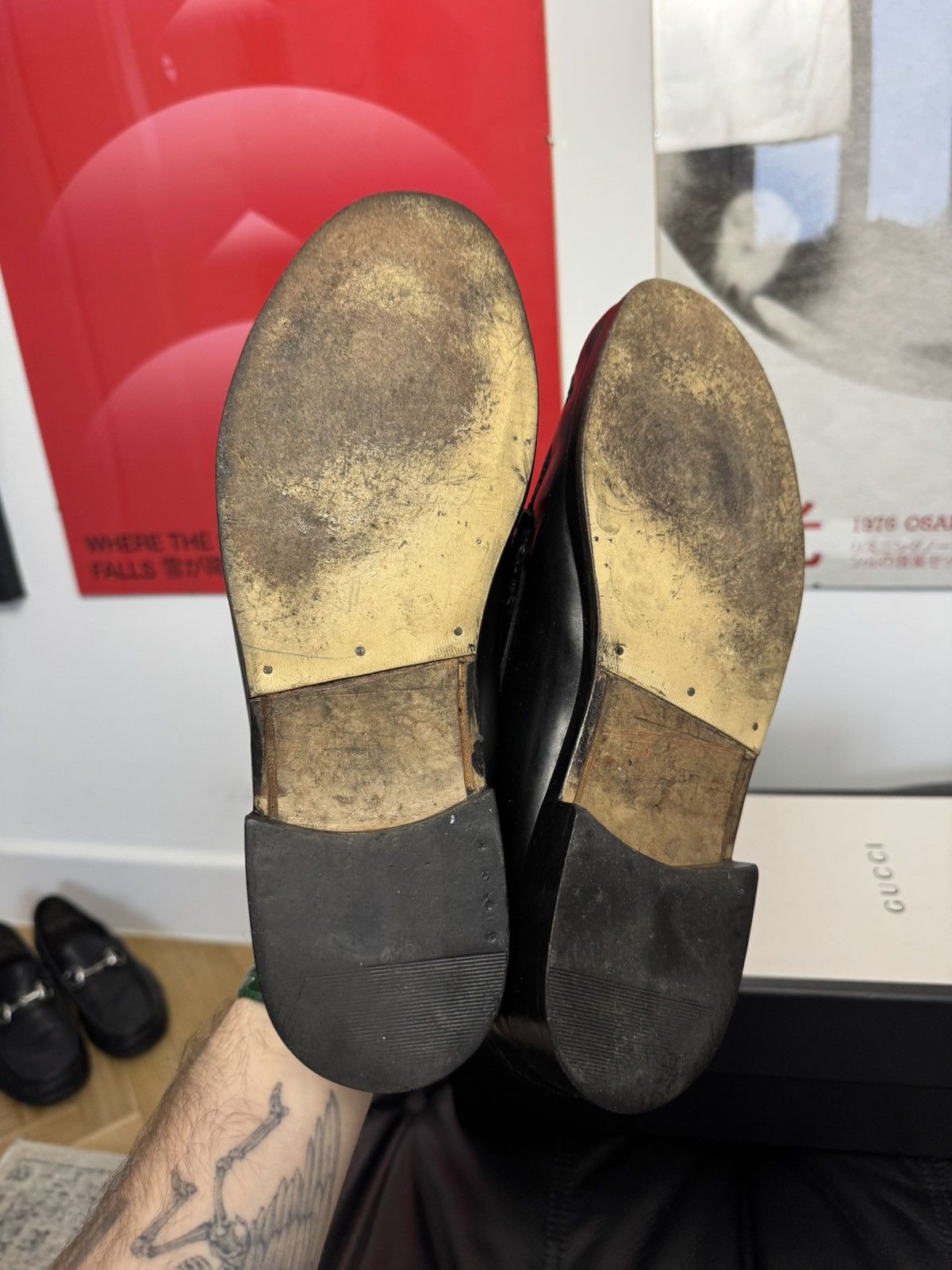 Vintage Black High Quality Leather Loafers Vintage Y2k Italy Hype Size US 11.5 / EU 44-45 - 6 Thumbnail