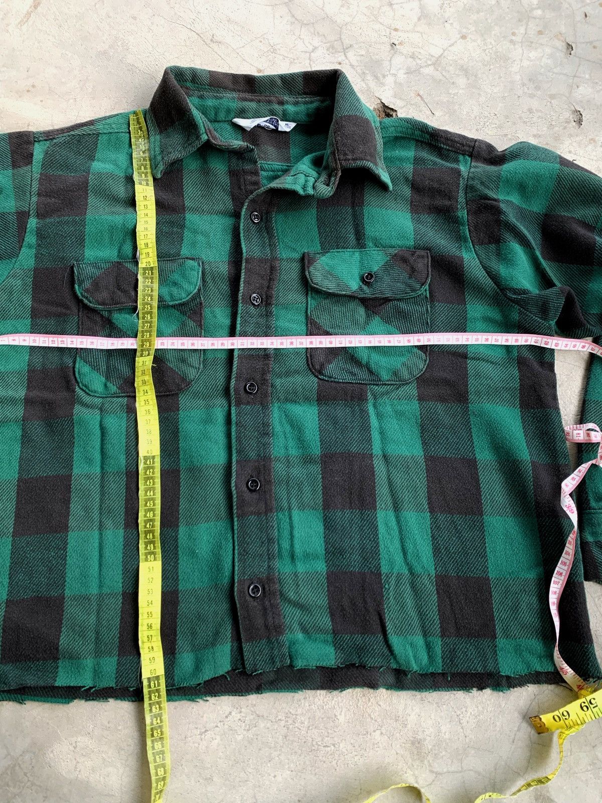 Vintage Cropped button up shirt flannel mr.leggs boxy Size US L / EU 52-54 / 3 - 7 Thumbnail