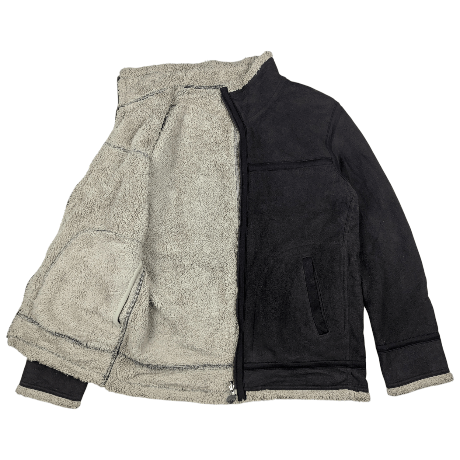 Uniqlo UNIQLO Reversible Brown Grey Fluffy Fleece Jacket Size US M / EU 48-50 / 2 - 4 Thumbnail
