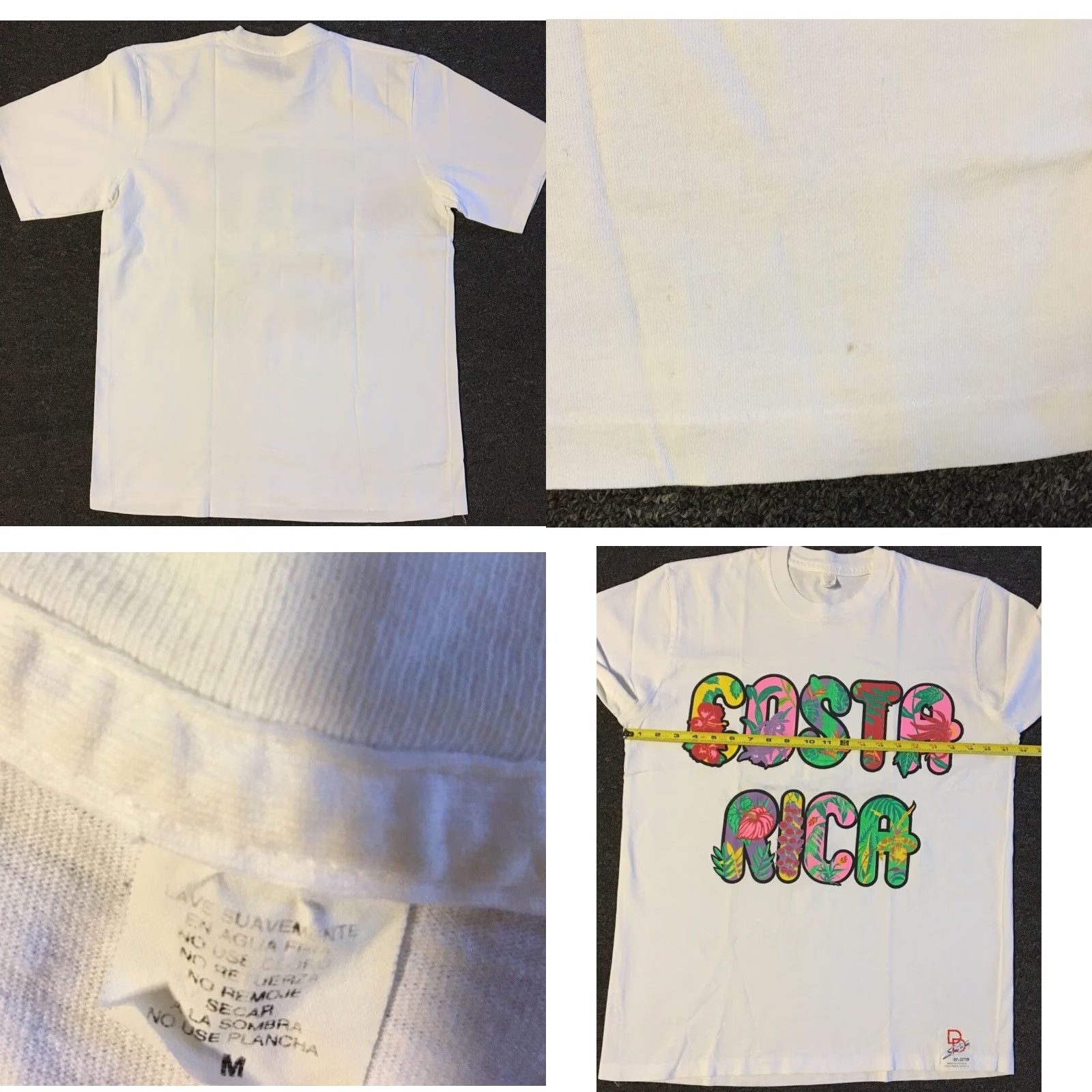 Vintage VINTAGE Costa Rica Flower Spellout Shirt M White 90s 80s Beach Surf Nature Art Grunge USA Mens T-Shirt Size US M / EU 48-50 / 2 - 8 Thumbnail