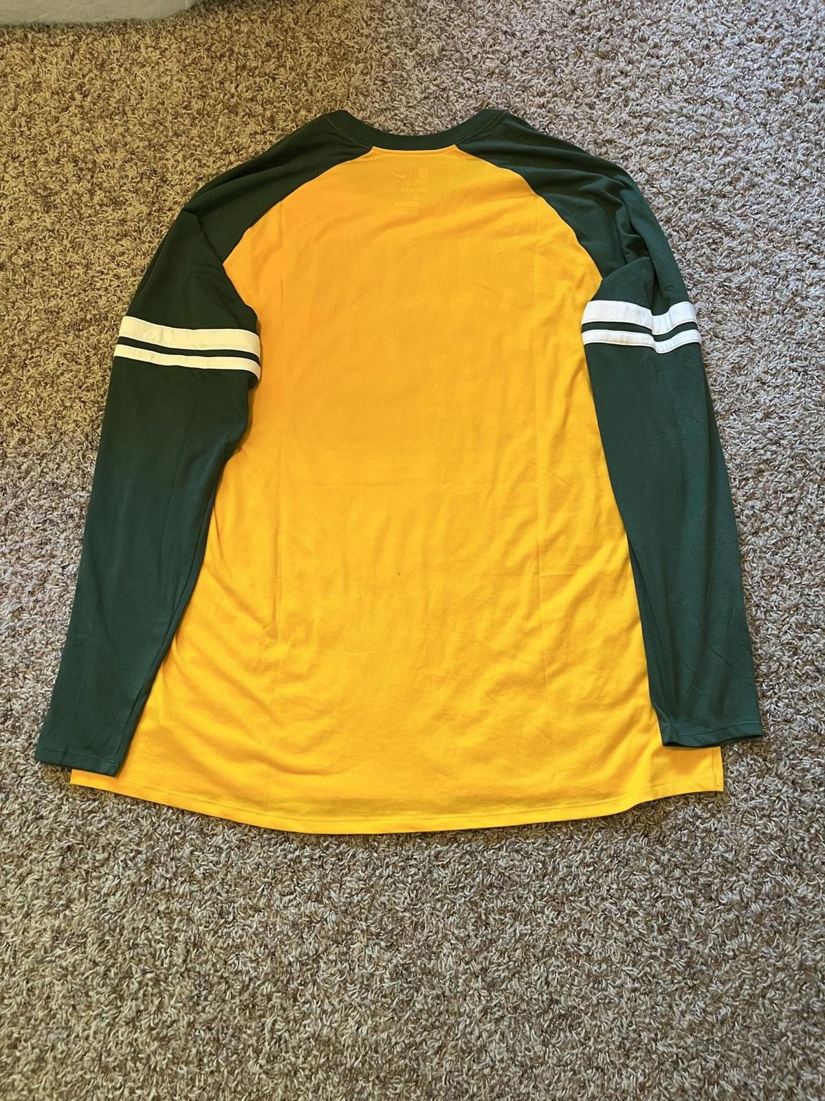 Nike Nike Green Bay Packers Throwback Raglan Long Sleeve T-Shirt Size US XXL / EU 58 / 5 - 5 Thumbnail