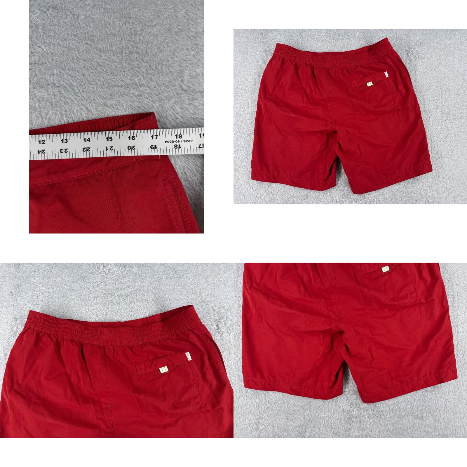 Tommy Bahama Tommy Bahama Swim Bottom Men L Red Solid Cotton Polyester Lined RELAX Size US 33 - 9 Thumbnail