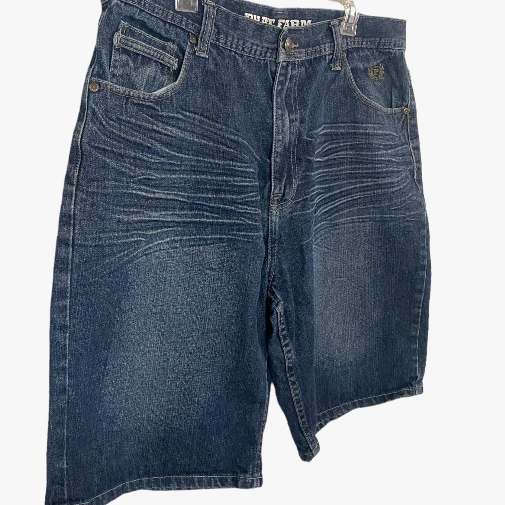 Phat Farm VINTAGE Phat Farm Skater Jeans Shorts Denim Mens 38 Blue Medium Wash Baggy Comfort 5-Pocket Hip Hop Mens Size US 38 / EU 54 - 3 Thumbnail