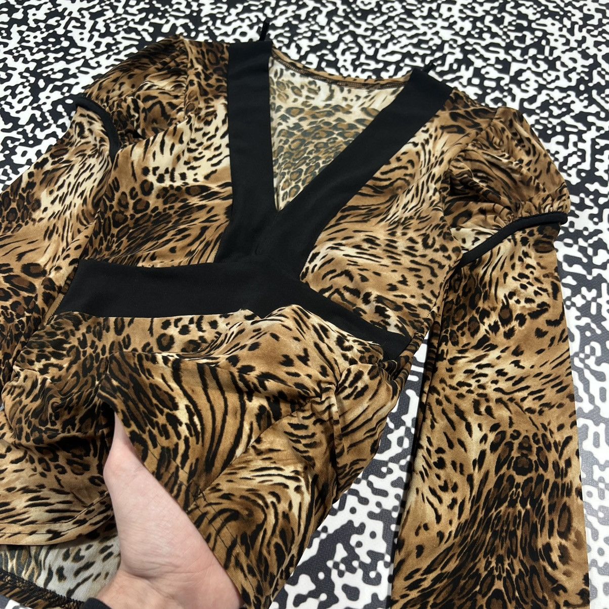 Japanese Brand Vintage Y2K Japanese Leopard Style Retro Luxury Longsleeve Size M / US 6-8 / IT 42-44 - 9 Thumbnail