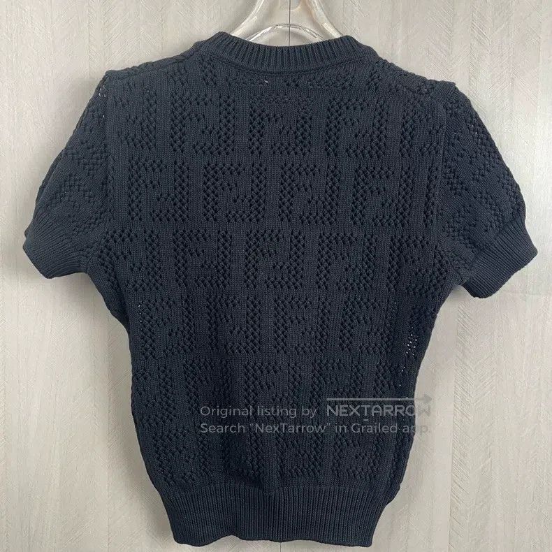 Fendi Fendi Black Monogram Knit Short Sleeve Size XS / US 0-2 / IT 36-38 - 3 Thumbnail