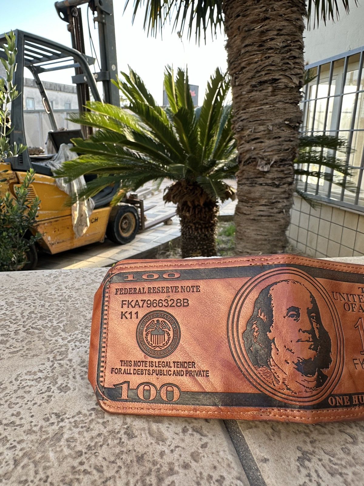 Other Wallet 100 Dollars Print Leather Size ONE SIZE - 3 Thumbnail
