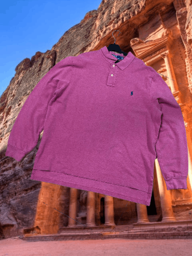 Polo Ralph Lauren Y2K Long Sleeve pink Polo Ralph Lauren Vintage Size US XL / EU 56 / 4 - 1 Thumbnail