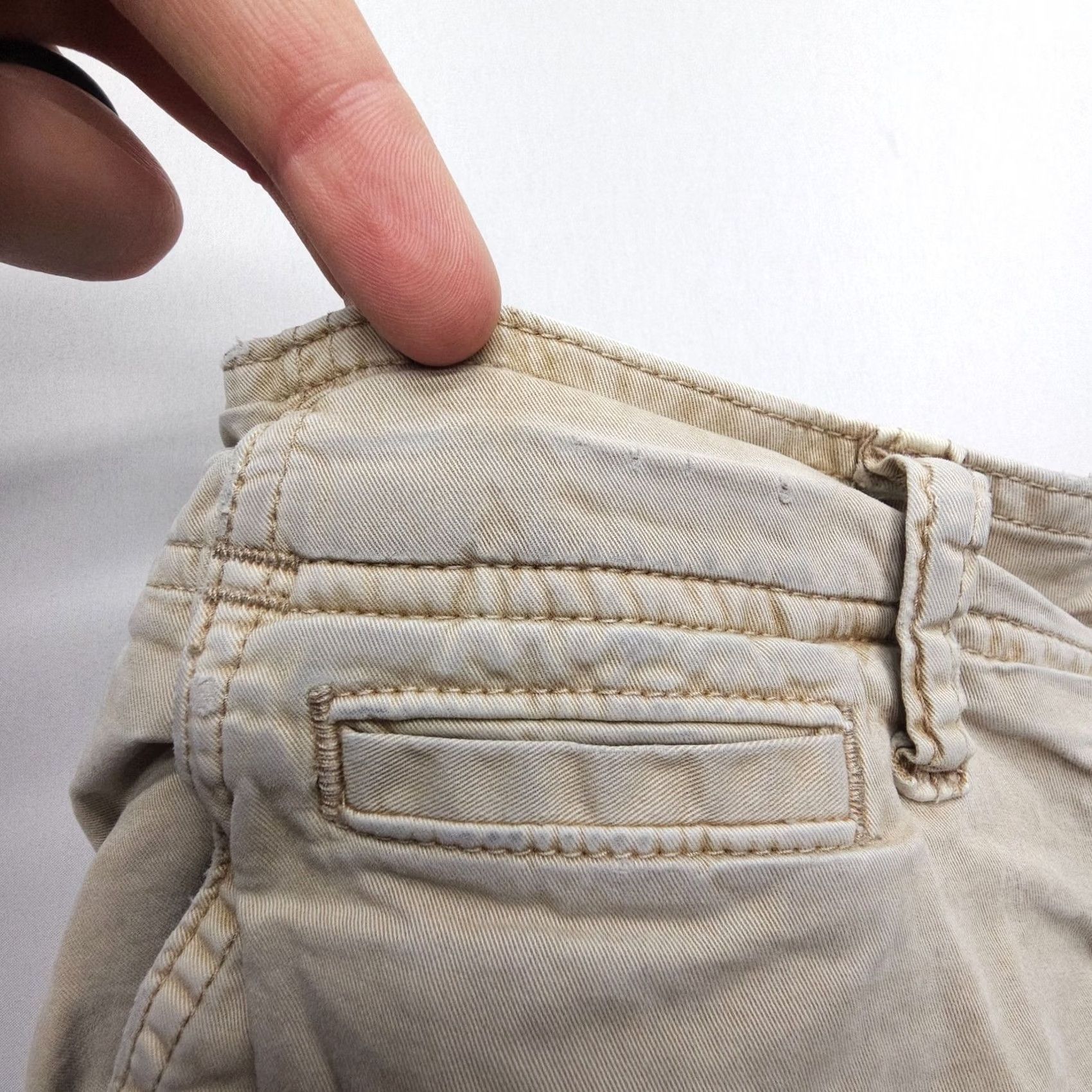 American Eagle Outfitters American Eagle Outfitters AE Flex Lived-In Cargo Pants Mens 31 x 28 Tan Cotton Blend Beige 5-Pocket Regular Tapered Front Mens Size US 31 - 5 Thumbnail