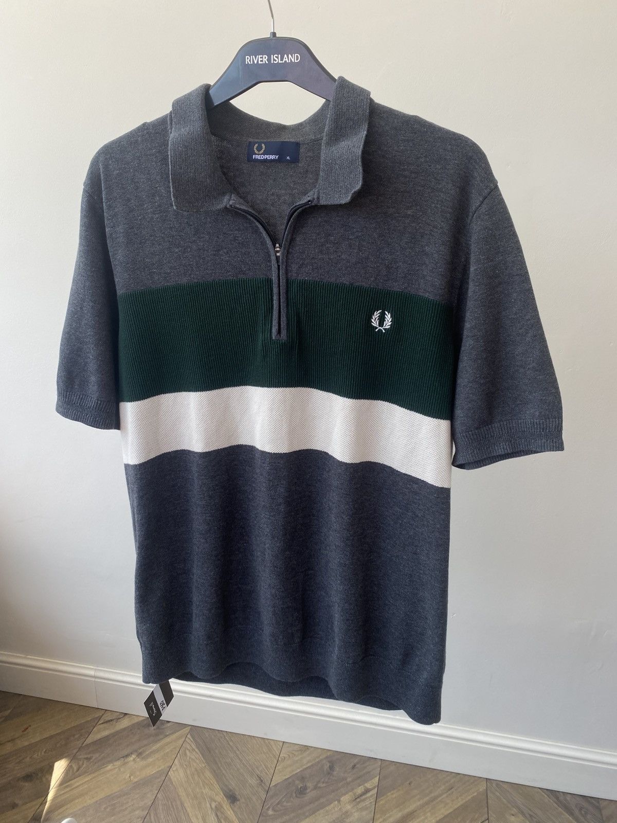 Fred Perry Vintage Fred Perry Panel Pique Zip-Neck Polo Shirt Size US XL / EU 56 / 4 - 4 Thumbnail