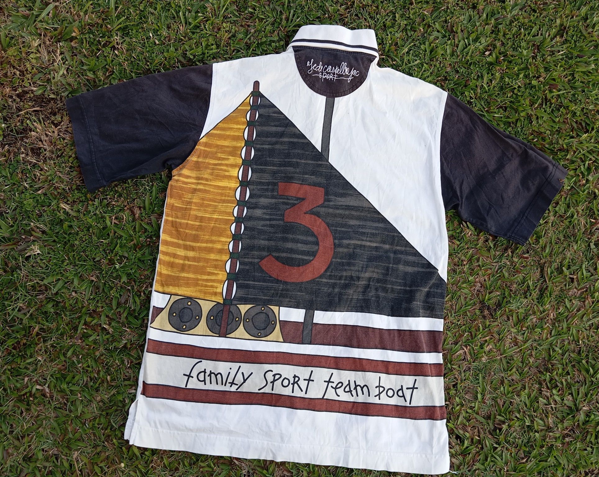 Jean Charles De Castelbajac VTG JC Castelbajac Polo collar shirt Fashion ⛵ Size US M / EU 48-50 / 2 - 3 Thumbnail