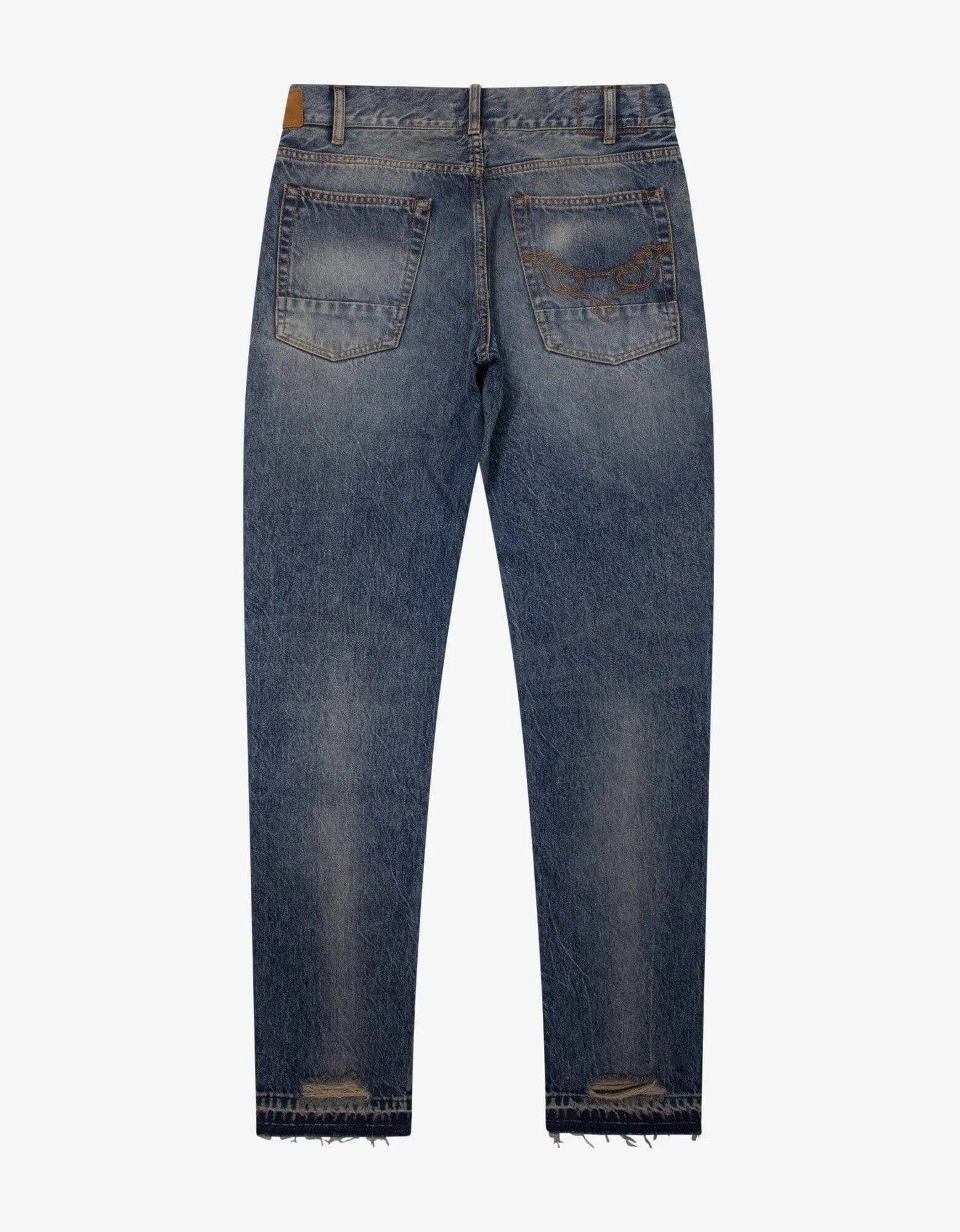 Palm Angels Palm Angels Light Blue Malibu Distressed Jeans Size US 36 / EU 52 - 2 Thumbnail
