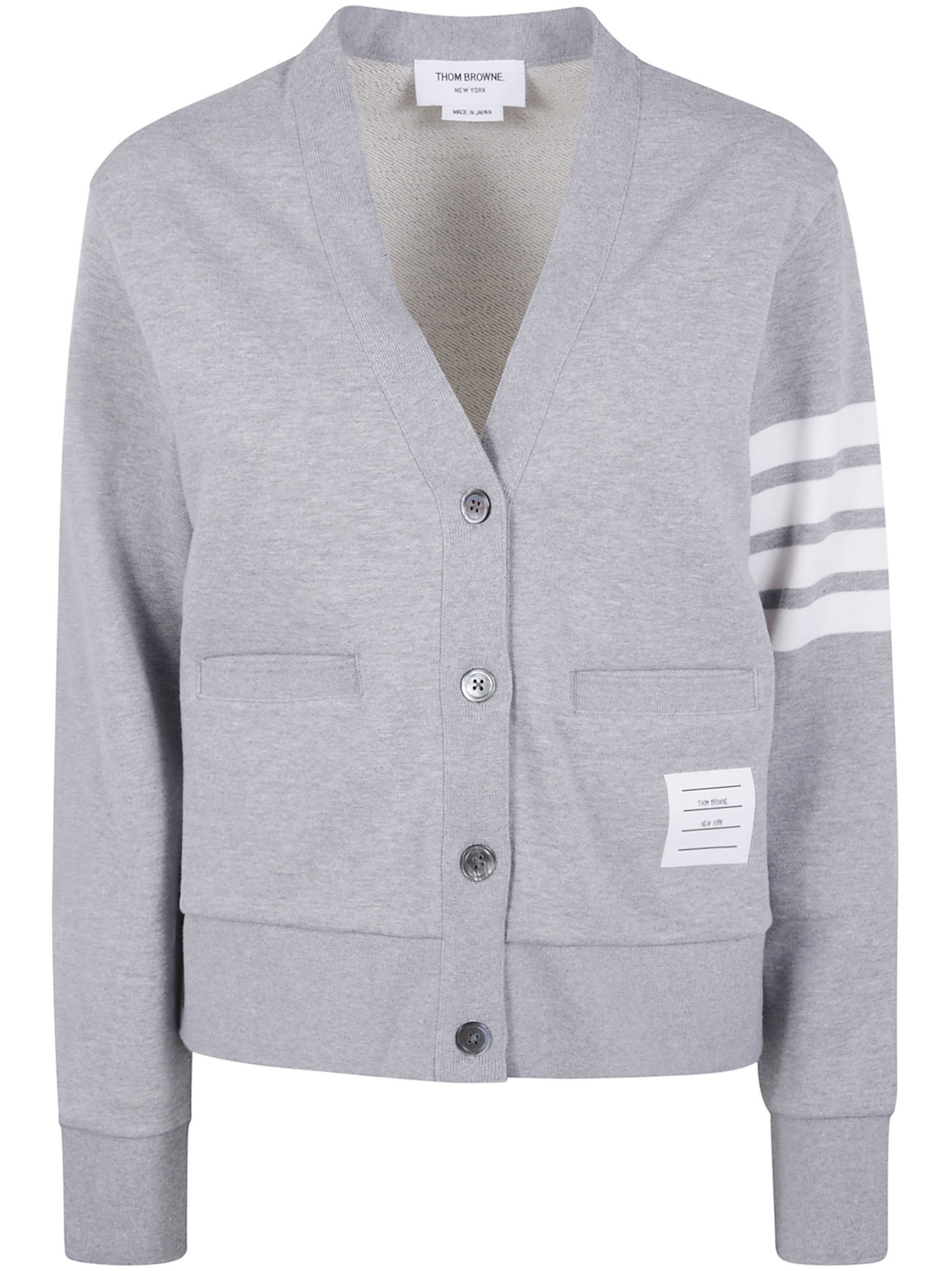 V-NECK CARDIGAN WITH ENGINEERED 4 IN CLASSIC LOOPBACK