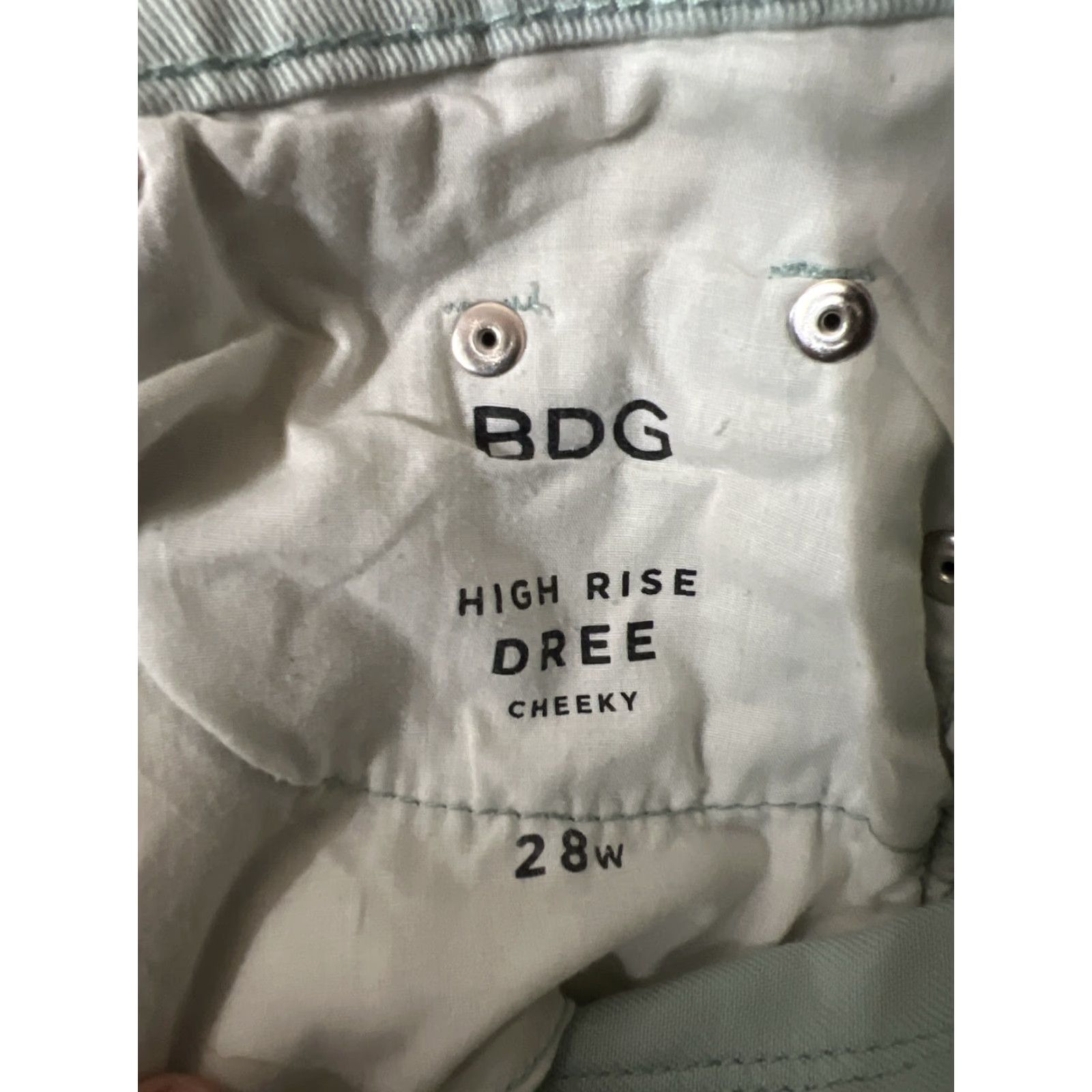 Bdg BDG Womens Green High Rise Dree Cheeky 28W Shirt/Bottoms? Size 28" / US 6 / IT 42 - 3 Thumbnail