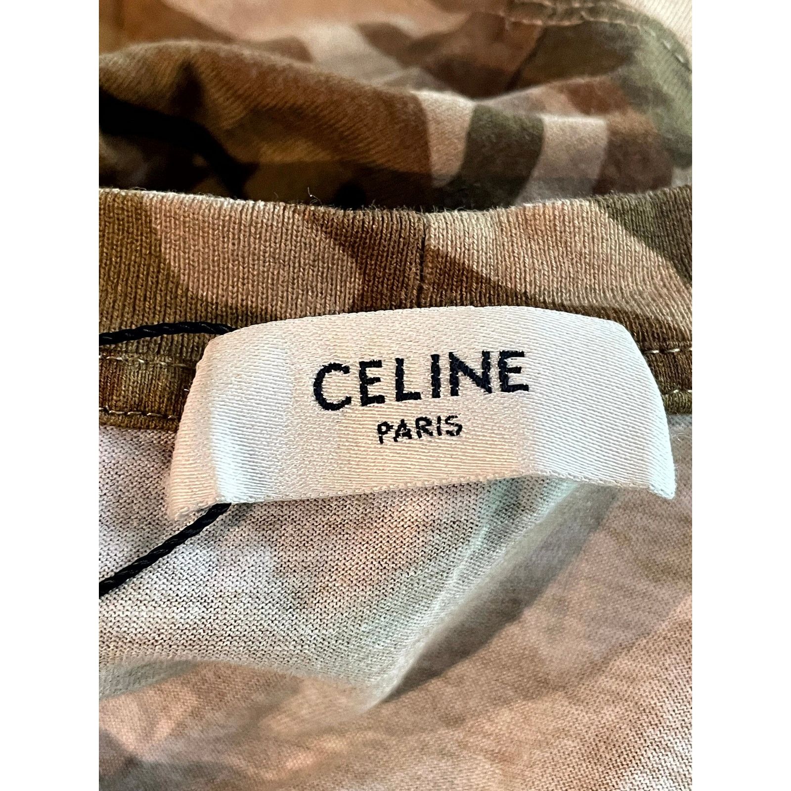 Celine Celine Camo Spell Out Logo Multicolor Tee Size US S / EU 44-46 / 1 - 3 Thumbnail