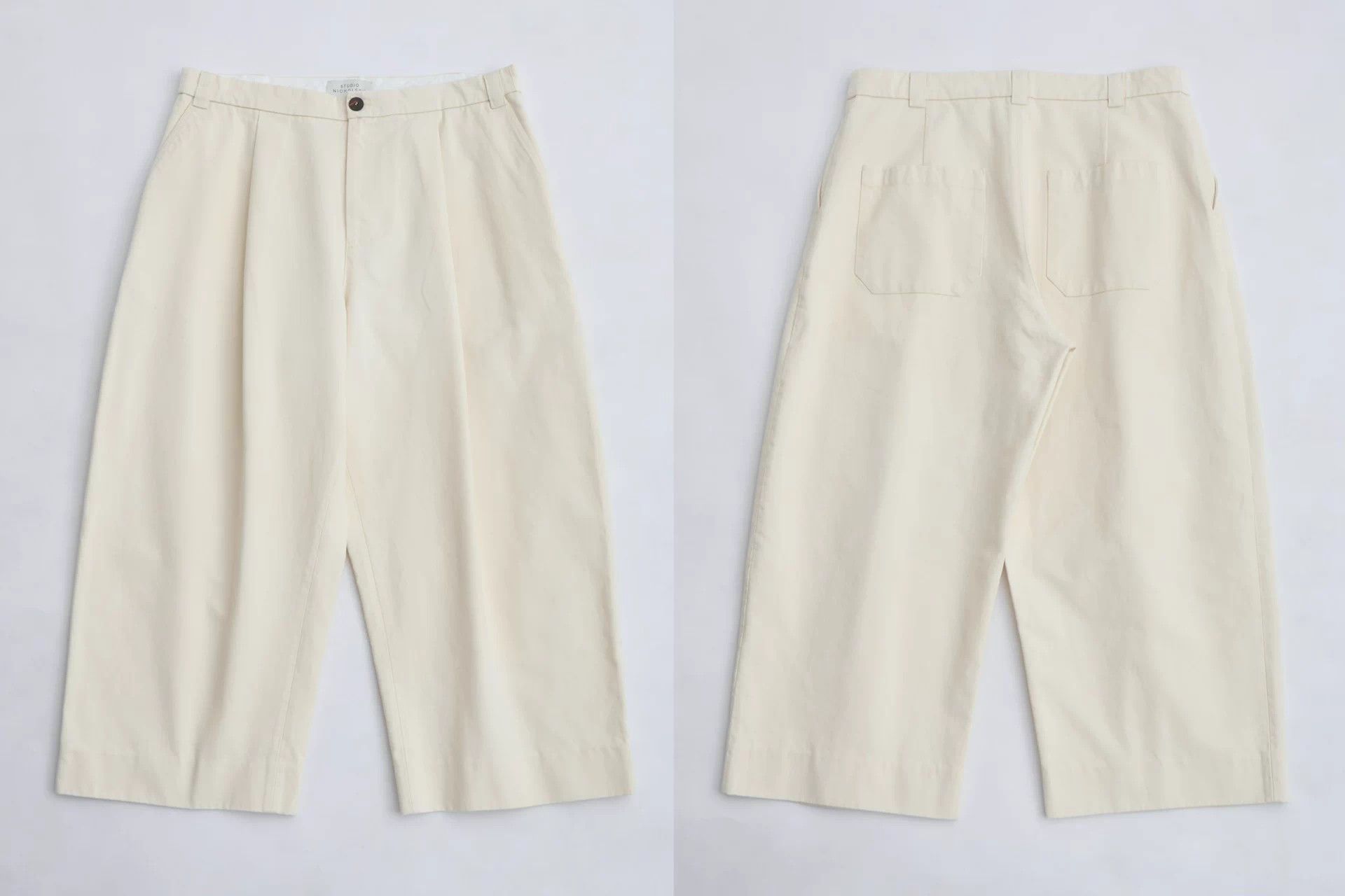 Studio Nicholson STUDIO NICHOLSON cream high waist ultra wide leg pants XL Size US 36 / EU 52 - 7 Thumbnail