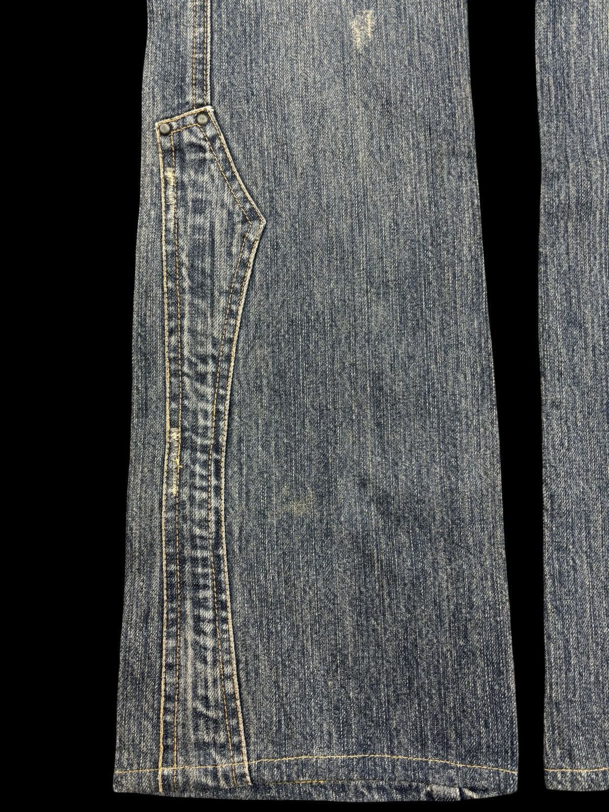 Japanese Brand 💥SUPER FLARE💥EDGE RUPERT Multipocket Flare Punk Jeans F701 Size US 29 - 9 Thumbnail