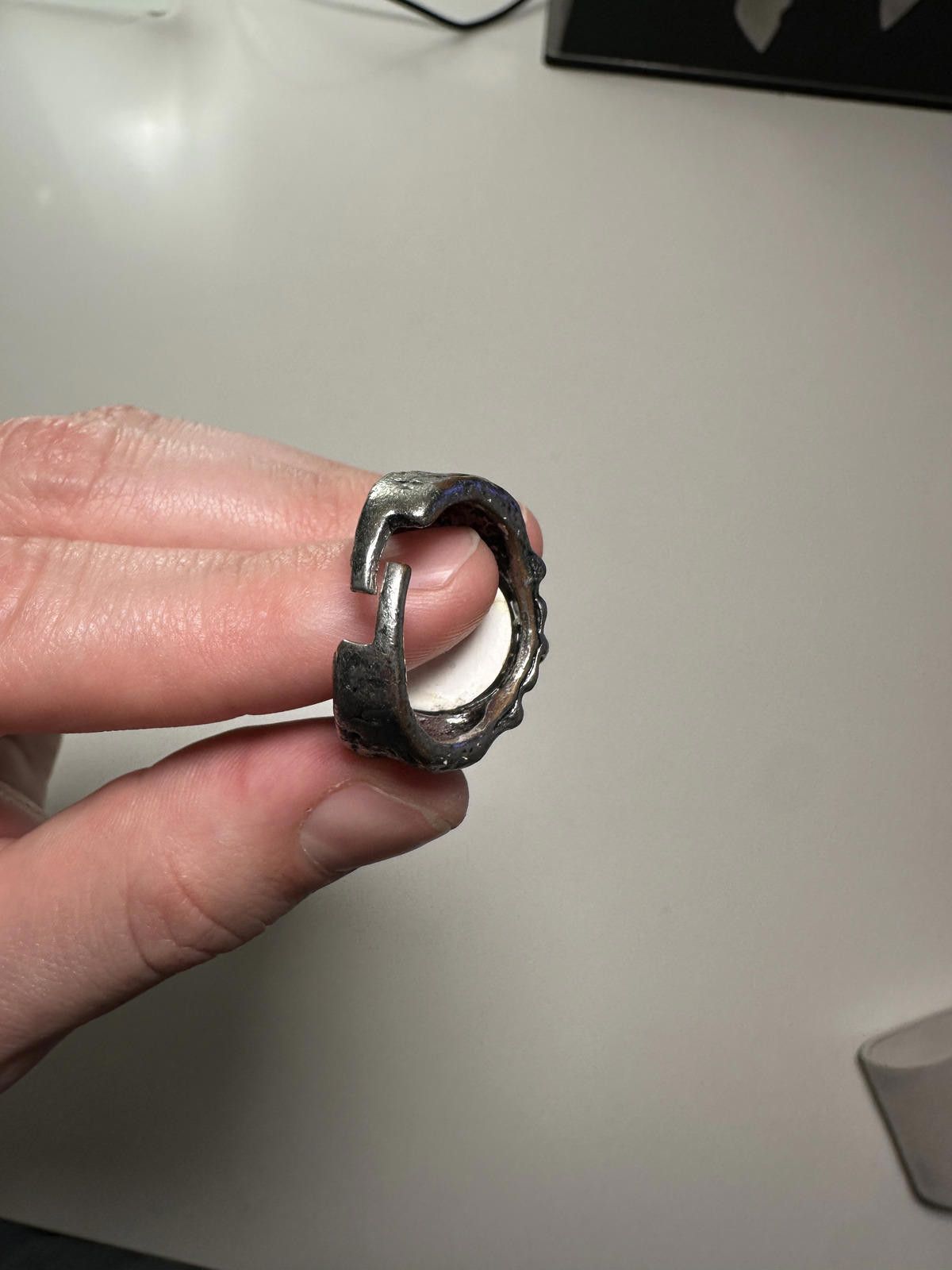 The Unbranded Brand Dragon Eye Design Metal Ring Size ONE SIZE - 3 Thumbnail