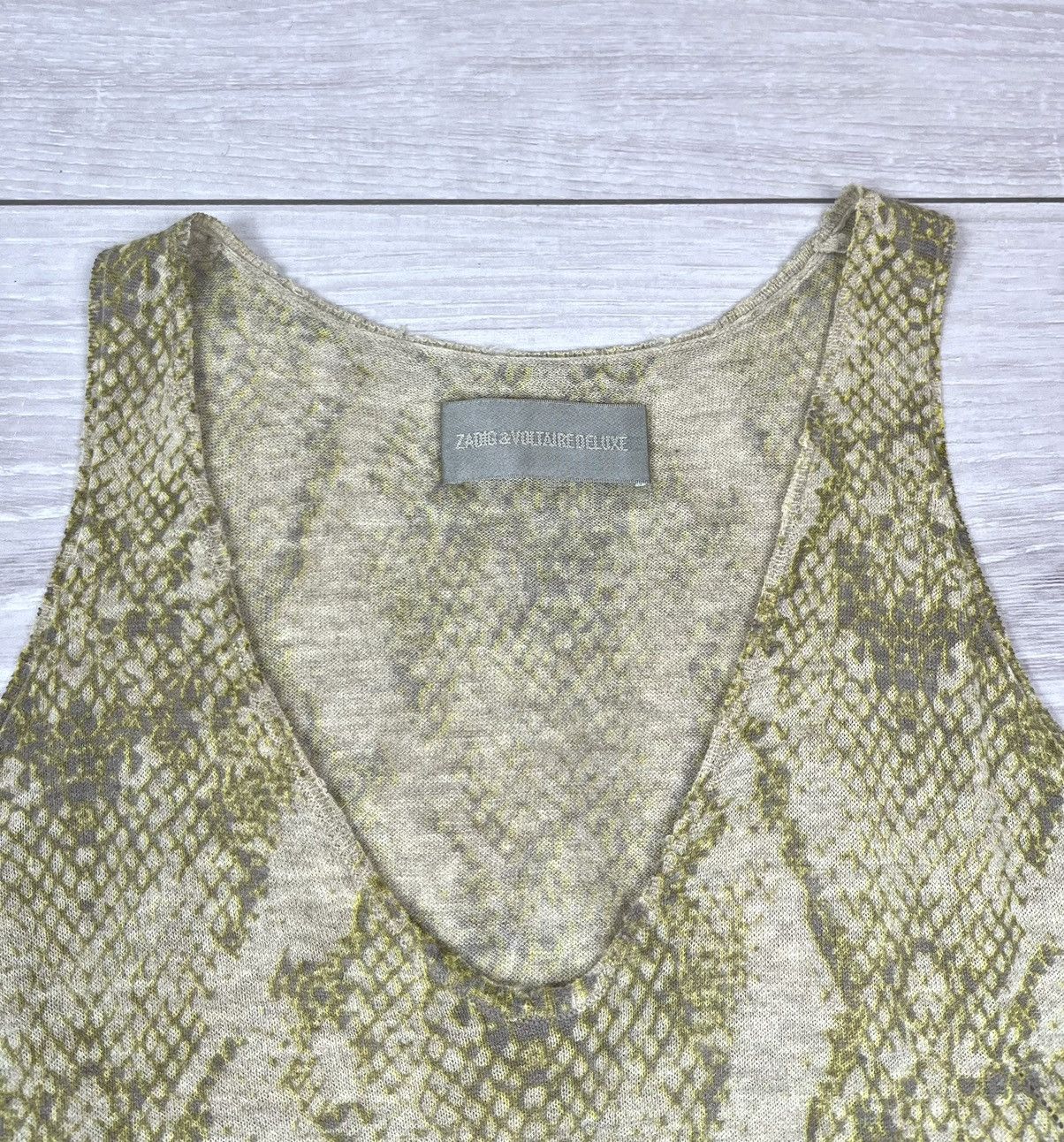 Zadig & Voltaire Zadig Voltaire Deluxe 100% Cashmere Joss Print Tank Top Size S / US 4 / IT 40 - 6 Thumbnail