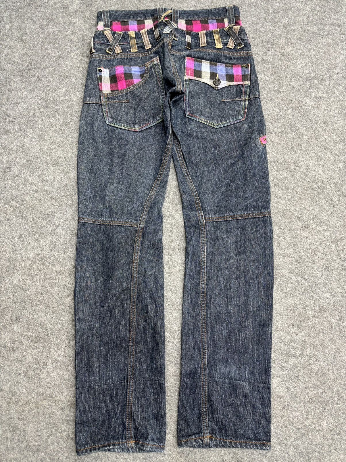 Japanese Brand 💥Double Waist💥Dominate Cool Design Zipper Denim F590 Size US 30 / EU 46 - 22 Thumbnail
