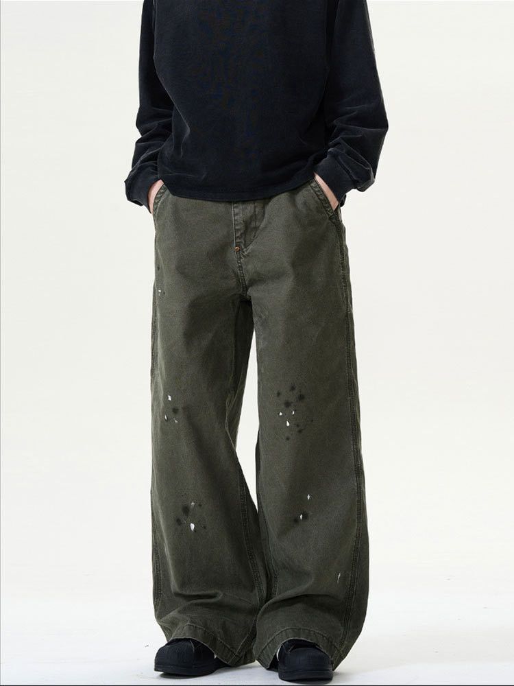 Japanese Brand × Jean American retro ink-splashed loose workwear jeans for men Size US 32 / EU 48 - 2 Thumbnail