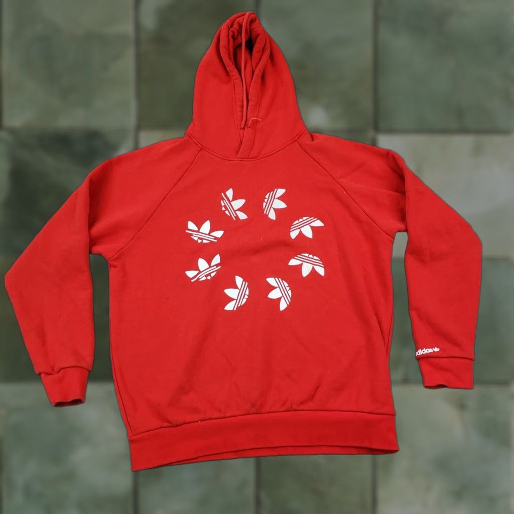 Adidas Adidas Hoodie Mens Medium Red Long Sleeve Pullover Hooded Sweatshirt Size US L / EU 52-54 / 3 - 1 Thumbnail