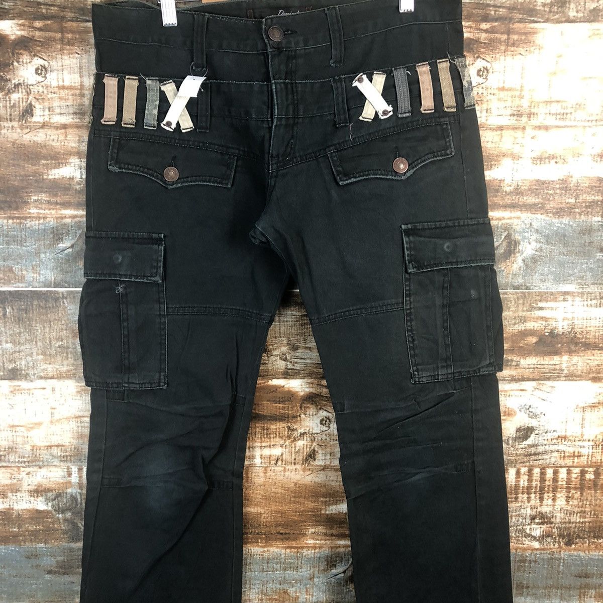 Japanese Brand DL Dominate seditonaries Black Cargo Multipocket Pants #C286 Size US 33 - 5 Thumbnail