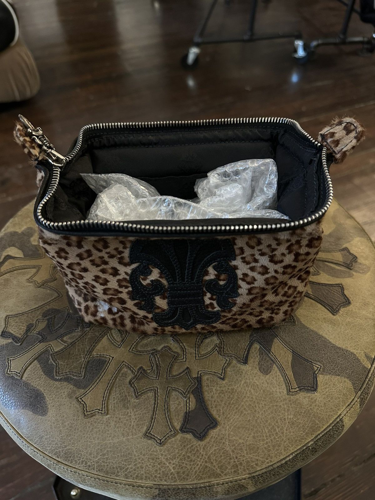 Chrome Hearts CHROME HEARTS CHEETAH PATCH MINI TRAVEL BAG Size ONE SIZE - 3 Thumbnail